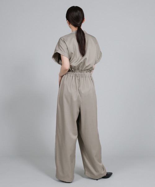 select MOCA Et(セレクトモカエト)の「【Et】Wrap Design All In One(つなぎ/オールインワン・レディース・ダークベージュ/グレー・LARGE/MEDIUM)」の18枚目の写真