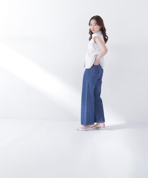 NATURAL BEAUTY BASIC(ナチュラルビューティーベーシック)の「チュールカラーシャツ(シャツ/ブラウス・レディース・イエロー系その他/ネイビー/ホワイト系その他・MEDIUM/SMALL)」の21枚目の写真