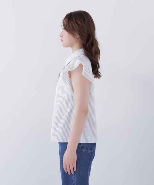 NATURAL BEAUTY BASIC(ナチュラルビューティーベーシック)の「チュールカラーシャツ(シャツ/ブラウス・レディース・イエロー系その他/ネイビー/ホワイト系その他・MEDIUM/SMALL)」の17枚目の写真