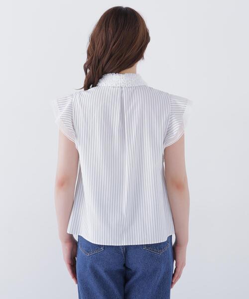NATURAL BEAUTY BASIC(ナチュラルビューティーベーシック)の「チュールカラーシャツ(シャツ/ブラウス・レディース・イエロー系その他/ネイビー/ホワイト系その他・MEDIUM/SMALL)」の18枚目の写真