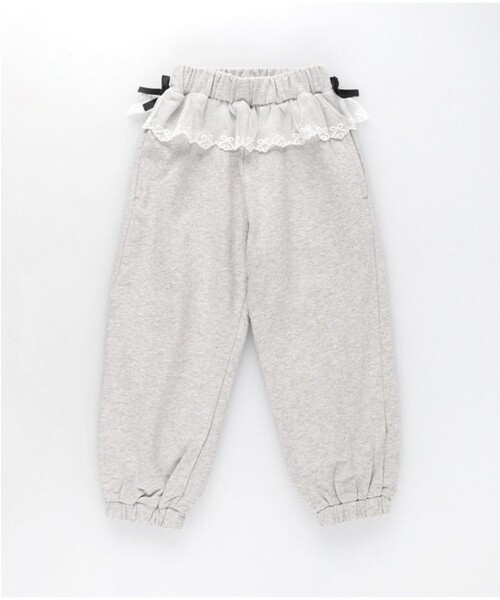 BRANSHES(ブランシェス)の「ウエストレースカットパンツ(その他パンツ・キッズ・チャコールグレー/杢グレー・110/150/140/130/120/100)」の3枚目の写真
