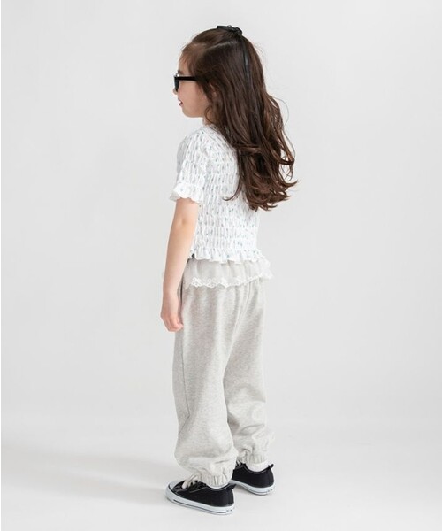 BRANSHES(ブランシェス)の「ウエストレースカットパンツ(その他パンツ・キッズ・チャコールグレー/杢グレー・110/150/140/130/120/100)」の6枚目の写真