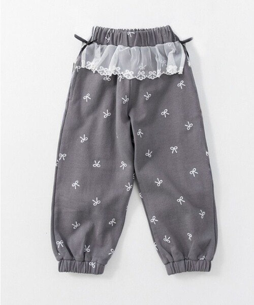 BRANSHES(ブランシェス)の「ウエストレースカットパンツ(その他パンツ・キッズ・チャコールグレー/杢グレー・110/150/140/130/120/100)」の14枚目の写真