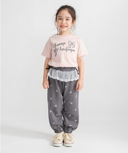 BRANSHES(ブランシェス)の「ウエストレースカットパンツ(その他パンツ・キッズ・チャコールグレー/杢グレー・110/150/140/130/120/100)」の15枚目の写真