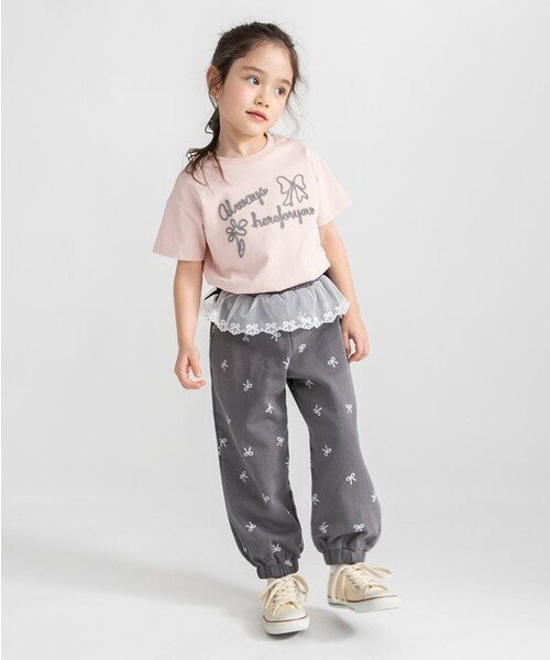 BRANSHES(ブランシェス)の「ウエストレースカットパンツ(その他パンツ・キッズ・チャコールグレー/杢グレー・110/150/140/130/120/100)」の17枚目の写真