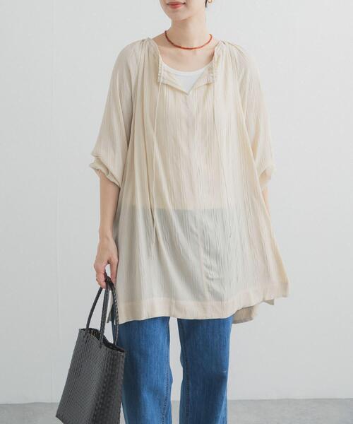 URBAN RESEARCH DOORS（アーバンリサーチドアーズ）の「カフタンチュニック（その他トップス・レディース・ブラック/ナチュラル・FREE）」の3枚目の写真