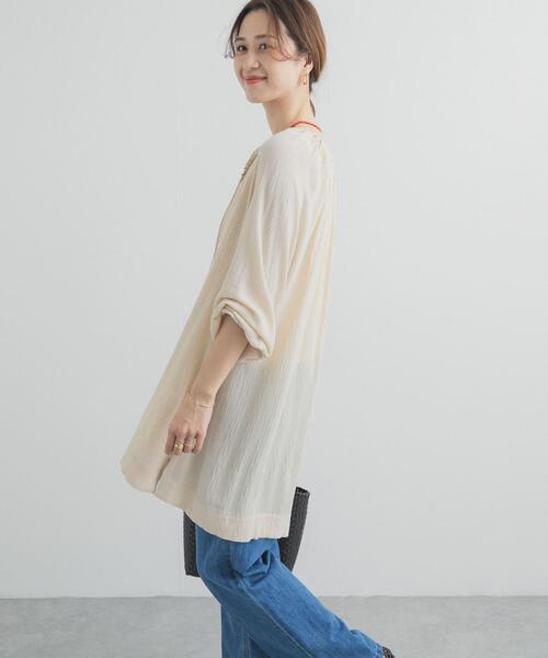 URBAN RESEARCH DOORS（アーバンリサーチドアーズ）の「カフタンチュニック（その他トップス・レディース・ブラック/ナチュラル・FREE）」の4枚目の写真