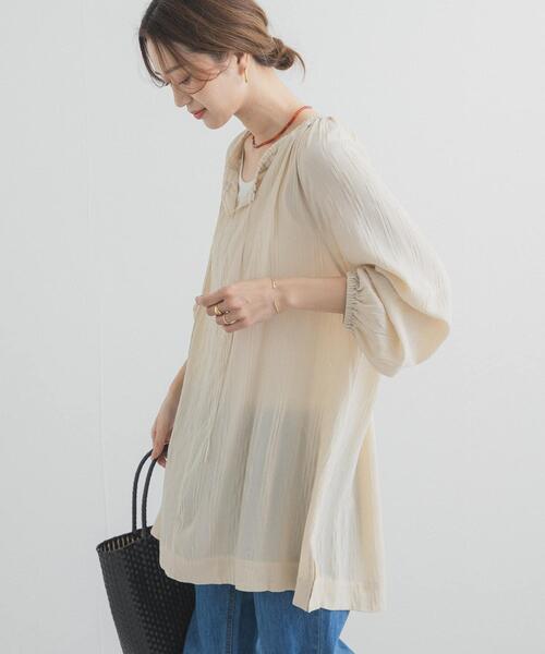 URBAN RESEARCH DOORS（アーバンリサーチドアーズ）の「カフタンチュニック（その他トップス・レディース・ブラック/ナチュラル・FREE）」の5枚目の写真