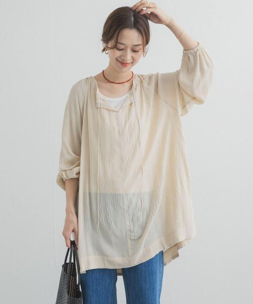 URBAN RESEARCH DOORS（アーバンリサーチドアーズ）の「カフタンチュニック（その他トップス・レディース・ブラック/ナチュラル・FREE）」の6枚目の写真