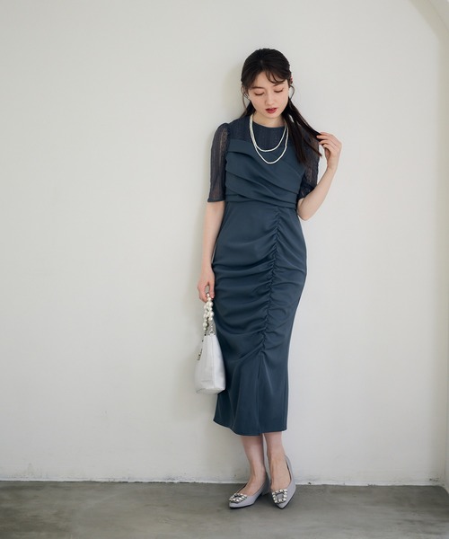 12Twelve Agenda(トゥエルブ アジェンダ)の「ストライプレースセットドレスワンピース(ワンピース・レディース・ブラック/グレー・S/M)」の14枚目の写真