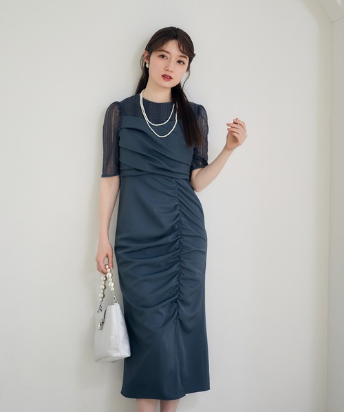 12Twelve Agenda(トゥエルブ アジェンダ)の「ストライプレースセットドレスワンピース(ワンピース・レディース・ブラック/グレー・S/M)」の15枚目の写真
