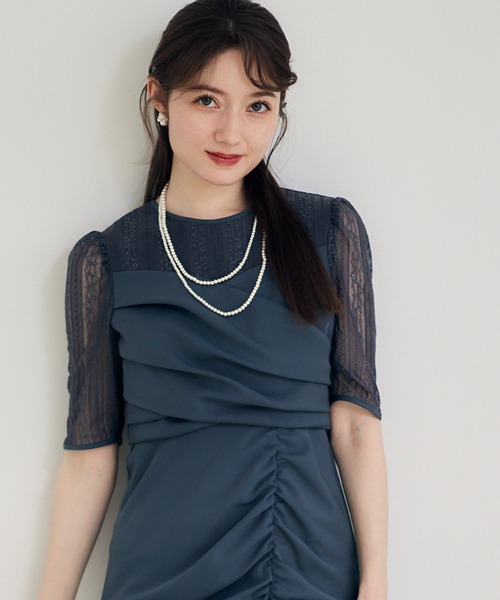 12Twelve Agenda(トゥエルブ アジェンダ)の「ストライプレースセットドレスワンピース(ワンピース・レディース・ブラック/グレー・S/M)」の19枚目の写真