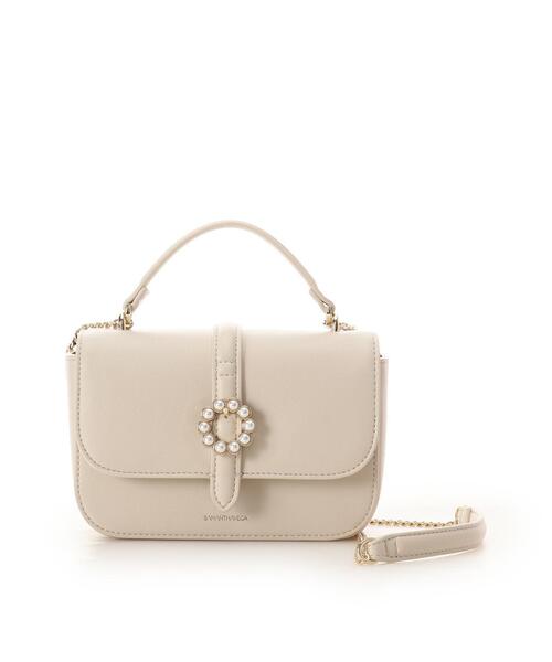 SAMANTHAVEGA(サマンサベガ)の「サークルパールショルダーバッグ(ショルダーバッグ・レディース・ピンク/イエロー/ブラック/オフホワイト/ホワイト・FREE)」の3枚目の写真