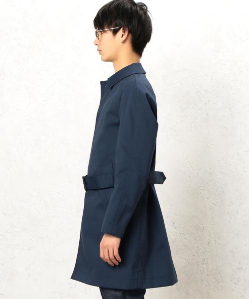 green label relaxing（グリーンレーベルリラクシング）の「KC C/BOND BELTED ステンカラーコート◆（ステンカラーコート・メンズ・オリーブ/ネイビー・MEDIUM/LARGE/SMALL）」の11枚目の写真