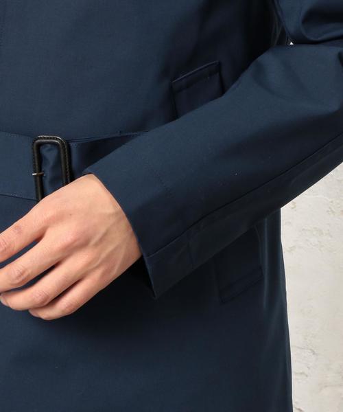 green label relaxing（グリーンレーベルリラクシング）の「KC C/BOND BELTED ステンカラーコート◆（ステンカラーコート・メンズ・オリーブ/ネイビー・MEDIUM/LARGE/SMALL）」の14枚目の写真