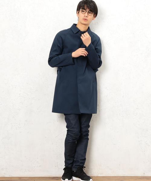 green label relaxing（グリーンレーベルリラクシング）の「KC C/BOND BELTED ステンカラーコート◆（ステンカラーコート・メンズ・オリーブ/ネイビー・MEDIUM/LARGE/SMALL）」の8枚目の写真