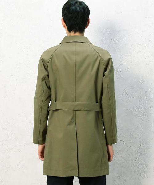 green label relaxing（グリーンレーベルリラクシング）の「KC C/BOND BELTED ステンカラーコート◆（ステンカラーコート・メンズ・オリーブ/ネイビー・MEDIUM/LARGE/SMALL）」の9枚目の写真
