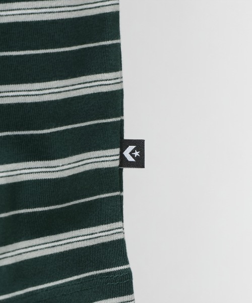 CONVERSE（コンバース）の「コンバース  CLD HSTRIPE TOP L（ポロシャツ・レディース・ダークグリーン/ベージュ/オレンジ・M/L）」の9枚目の写真