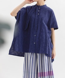 Cielフラワージャカードボー付きシャツ