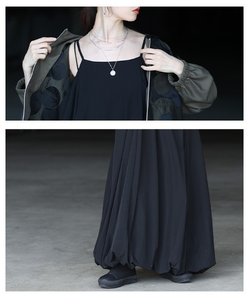 Sawa a la mode(サワアラモード)の「バルーンキャミソールワンピース(ワンピース・レディース・ブラック/チャコールグレー・FREE)」の6枚目の写真