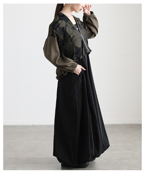 Sawa a la mode(サワアラモード)の「バルーンキャミソールワンピース(ワンピース・レディース・ブラック/チャコールグレー・FREE)」の8枚目の写真