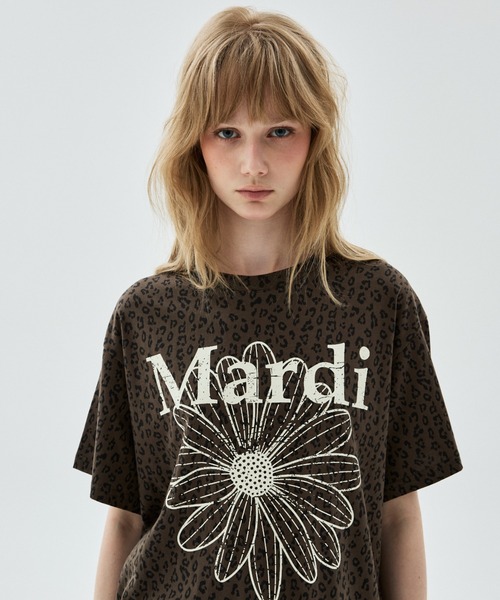 TSHIRT LEOPARD FLOWERMARDI CRACKED / Tシャツ レオパード フラワー
