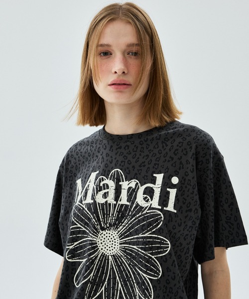 TSHIRT LEOPARD FLOWERMARDI CRACKED / Tシャツ レオパード フラワー