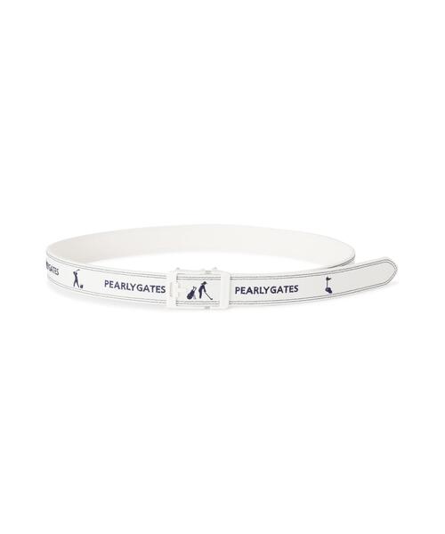 PEARLY GATES(パーリーゲイツ)の「【PEARLY GATES】ゴルファー柄フリーバックルBELT(ベルト・レディース・ダークインディゴブルー/ホワイト系その他/グリーン系その他2・FREE)」の1枚目の写真