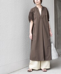 SHIPS Colors:〈UVカット・接触冷感〉ファンクション スキッパー ワンピース◇