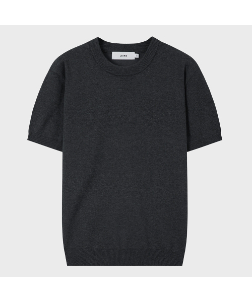 LEIRE（ルアール）の「マッスルフィットラウンド半袖ニット[チャコール]（Tシャツ/カットソー・メンズ・その他・MEDIUM/LARGE/X-LARGE）」の6枚目の写真