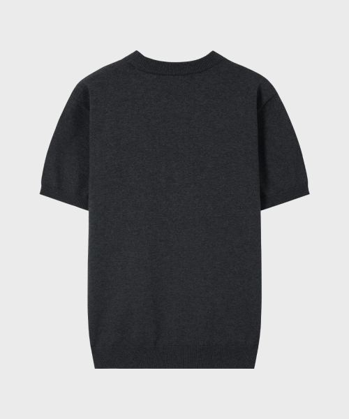 LEIRE（ルアール）の「マッスルフィットラウンド半袖ニット[チャコール]（Tシャツ/カットソー・メンズ・その他・MEDIUM/LARGE/X-LARGE）」の7枚目の写真