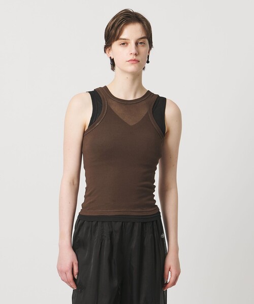 Pheeta(フィータ)の「<Pheeta>Hedy タンクトップ / 015C-CU12(Tシャツ/カットソー・レディース・ダークブラウン/ブラック/ライトグレー・FREE)」の5枚目の写真