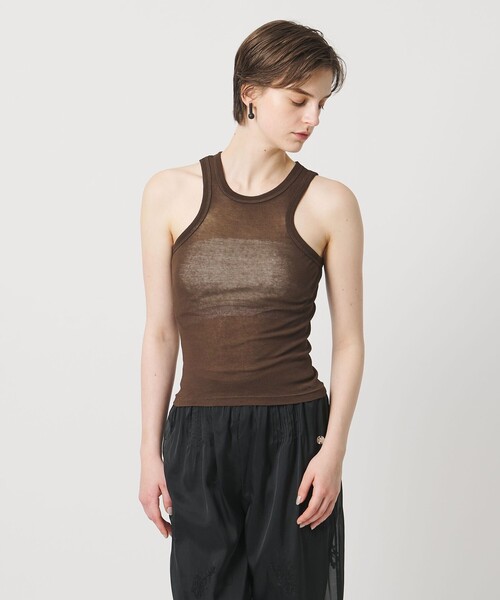 Pheeta(フィータ)の「<Pheeta>Hedy タンクトップ / 015C-CU12(Tシャツ/カットソー・レディース・ダークブラウン/ブラック/ライトグレー・FREE)」の9枚目の写真