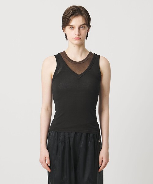 Pheeta(フィータ)の「<Pheeta>Hedy タンクトップ / 015C-CU12(Tシャツ/カットソー・レディース・ダークブラウン/ブラック/ライトグレー・FREE)」の20枚目の写真