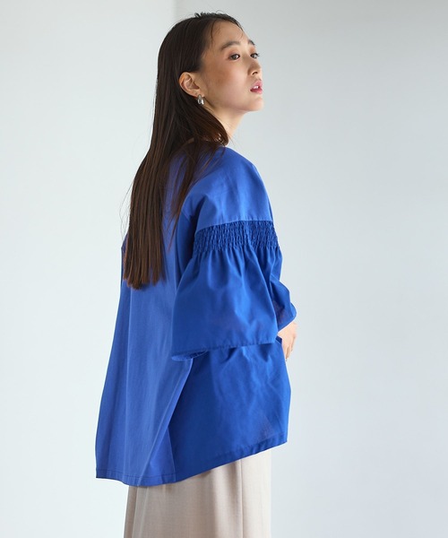LEPSIM（レプシィム）の「異素材フリルBIGT　242843（Tシャツ/カットソー・レディース・オレンジ/ベージュ/ライム/ブルー/チャコールグレー/オフホワイト/ブラック・FREE）」の6枚目の写真