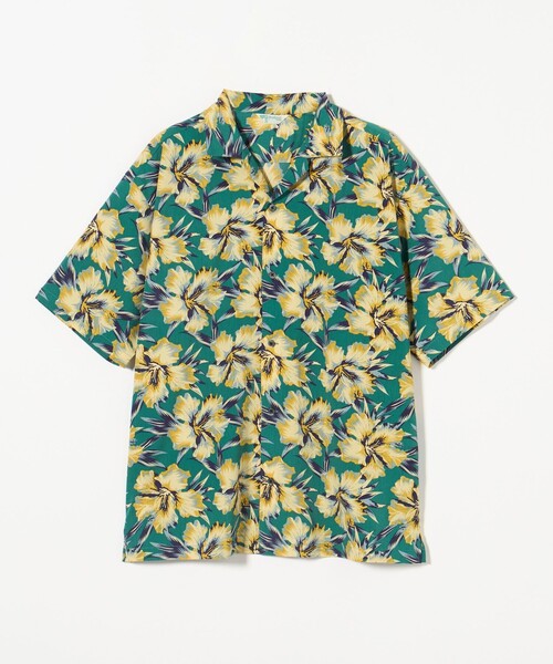 A DAY IN THE LIFE UNITED ARROWS(アデイインザライフユナイテッドアローズ)の「HOOKANO アロハプリント オープンカラーシャツ(シャツ/ブラウス・メンズ・ケリーグリーン/ブラウン系・M/L)」の12枚目の写真