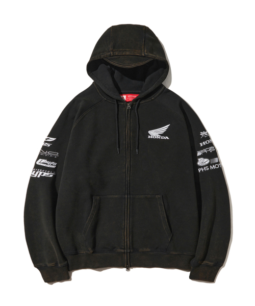 Honda Racing Hoodie Cap Zip-up_Black（パーカー）｜HONDA MOTORCYCLE 