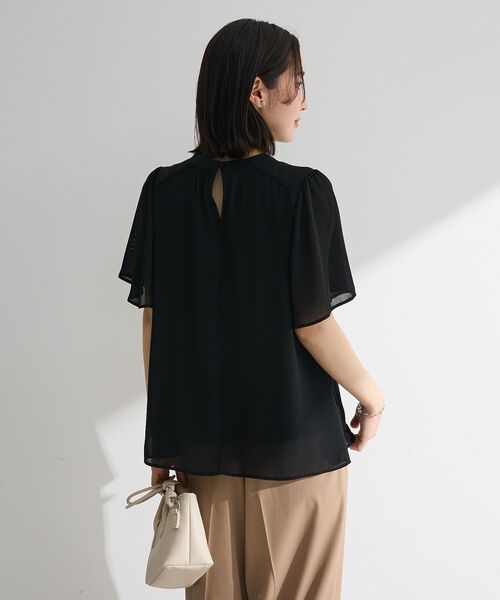 Green Parks(グリーンパークス)の「マジョリカプリーツショートスリーブブラウス(シャツ/ブラウス・レディース・ドット/オフホワイト/ブラック・FREE)」の15枚目の写真