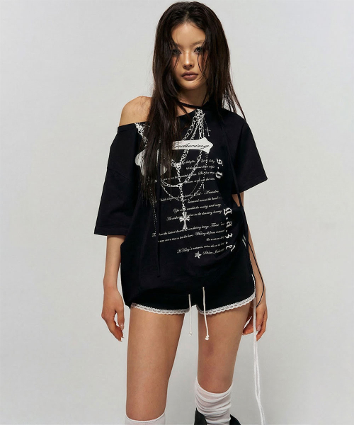 SCHISM INDUCING(スキズムインデューシング)の「POEM T SHIRT BLACK(Tシャツ/カットソー・レディース・その他・FREE)」の2枚目の写真