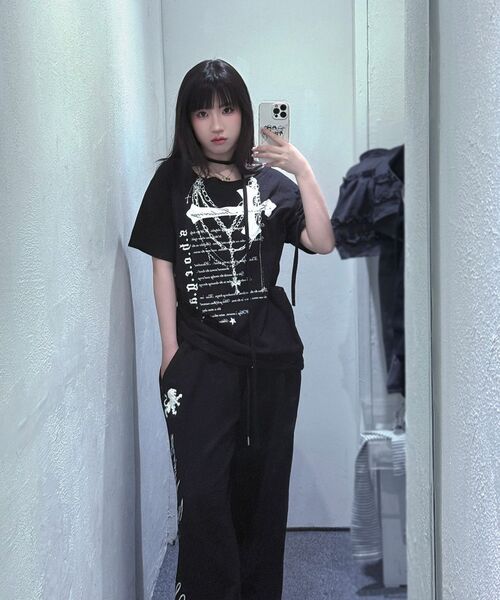 SCHISM INDUCING(スキズムインデューシング)の「POEM T SHIRT BLACK(Tシャツ/カットソー・レディース・その他・FREE)」の5枚目の写真