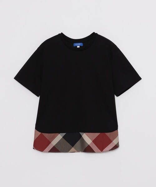 BLUE LABEL CRESTBRIDGE（ブルーレーベルクレストブリッジ）の「【WEB限定】ヘムチェックTシャツ（Tシャツ/カットソー・レディース・ブラック/ホワイト・40/38）」の14枚目の写真