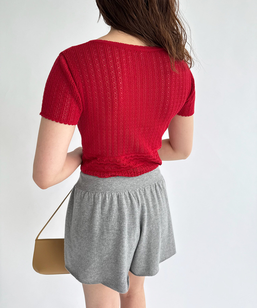 EDIT. FOR LULU（エディットフォールル）の「【NOHRA for LULU】cotton knit leotard（ニット/セーター・レディース・ホワイト/ブラック・FREE）」の12枚目の写真