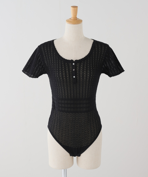 EDIT. FOR LULU（エディットフォールル）の「【NOHRA for LULU】cotton knit leotard（ニット/セーター・レディース・ホワイト/ブラック・FREE）」の14枚目の写真