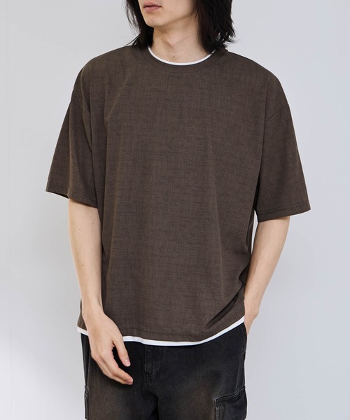 URBAN COLLECTION(アーバンコレクション)の「【URBANCOLLECTION/アーバンコレクション】 ドライ・UVカット・軽量 ボックスシルエットTシャツ(Tシャツ/カットソー・メンズ・チャコールグレー/ブルー/ブラック/ライトグレー/ブラウン・S/M/L/XL)」の4枚目の写真