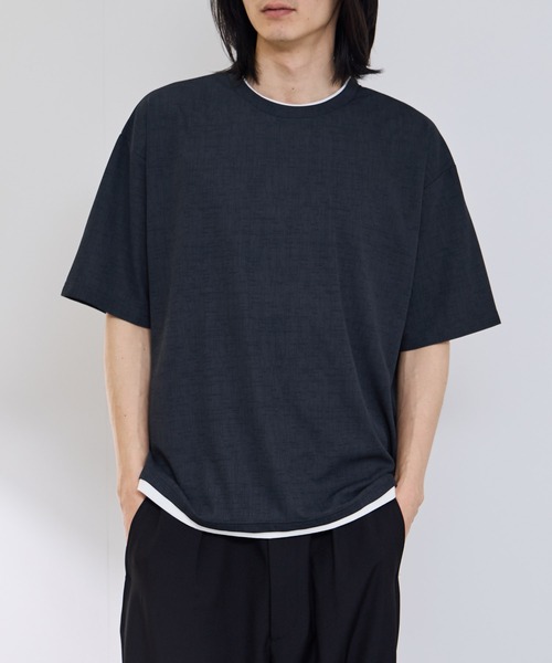 URBAN COLLECTION(アーバンコレクション)の「【URBANCOLLECTION/アーバンコレクション】 ドライ・UVカット・軽量 ボックスシルエットTシャツ(Tシャツ/カットソー・メンズ・チャコールグレー/ブルー/ブラック/ライトグレー/ブラウン・S/M/L/XL)」の3枚目の写真