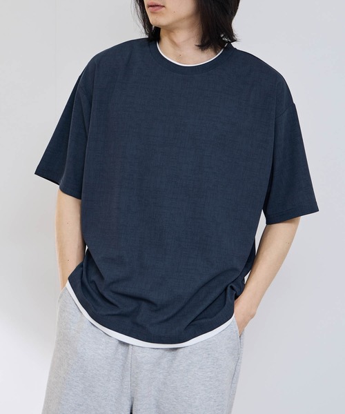 URBAN COLLECTION(アーバンコレクション)の「【URBANCOLLECTION/アーバンコレクション】 ドライ・UVカット・軽量 ボックスシルエットTシャツ(Tシャツ/カットソー・メンズ・チャコールグレー/ブルー/ブラック/ライトグレー/ブラウン・S/M/L/XL)」の5枚目の写真