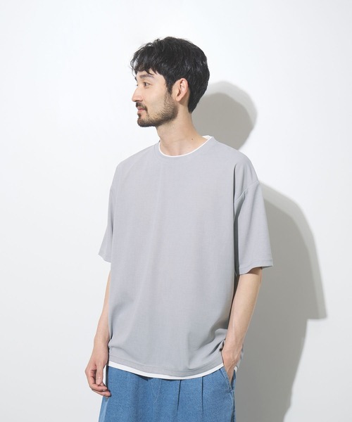 URBAN COLLECTION(アーバンコレクション)の「【URBANCOLLECTION/アーバンコレクション】 ドライ・UVカット・軽量 ボックスシルエットTシャツ(Tシャツ/カットソー・メンズ・チャコールグレー/ブルー/ブラック/ライトグレー/ブラウン・S/M/L/XL)」の1枚目の写真