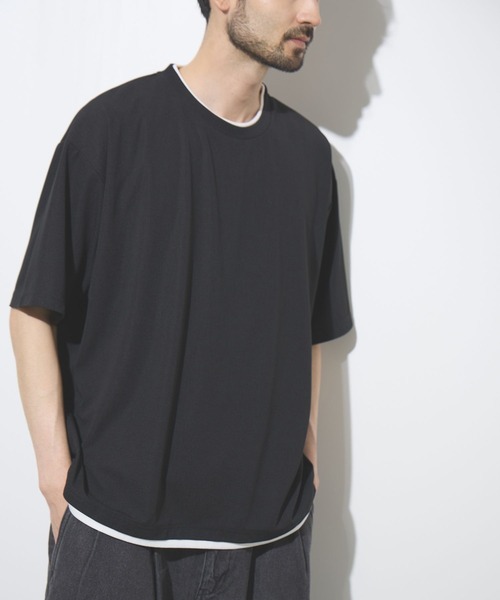 URBAN COLLECTION(アーバンコレクション)の「【URBANCOLLECTION/アーバンコレクション】 ドライ・UVカット・軽量 ボックスシルエットTシャツ(Tシャツ/カットソー・メンズ・チャコールグレー/ブルー/ブラック/ライトグレー/ブラウン・S/M/L/XL)」の2枚目の写真