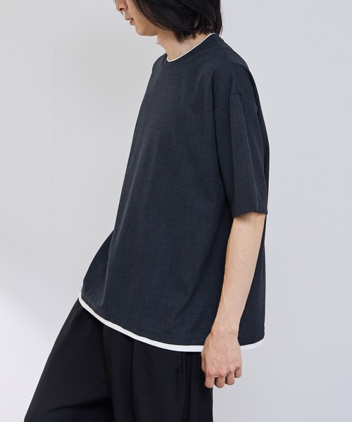 URBAN COLLECTION(アーバンコレクション)の「【URBANCOLLECTION/アーバンコレクション】 ドライ・UVカット・軽量 ボックスシルエットTシャツ(Tシャツ/カットソー・メンズ・チャコールグレー/ブルー/ブラック/ライトグレー/ブラウン・S/M/L/XL)」の6枚目の写真