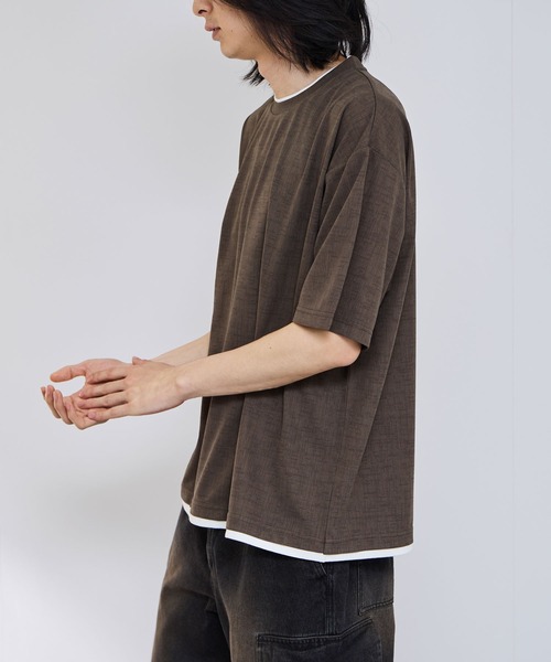 URBAN COLLECTION(アーバンコレクション)の「【URBANCOLLECTION/アーバンコレクション】 ドライ・UVカット・軽量 ボックスシルエットTシャツ(Tシャツ/カットソー・メンズ・チャコールグレー/ブルー/ブラック/ライトグレー/ブラウン・S/M/L/XL)」の11枚目の写真
